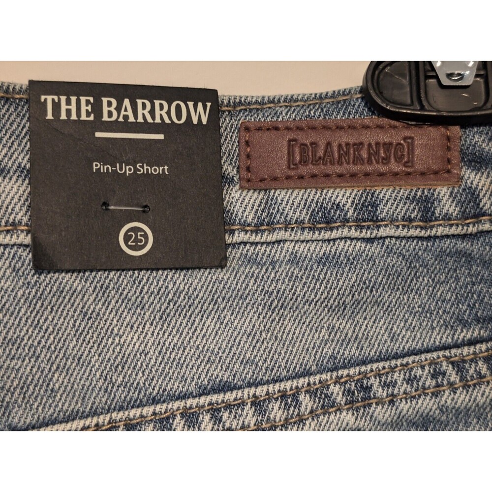Blank NYC Women's Distressed Denim Shorts Size 25 The Barrow Stripes NEW W/ TAGS - Picture 11 of 15